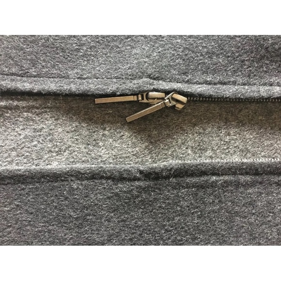 VINCE Charcoal Wool Longline Shell Coat Small - Picture 9 of 9